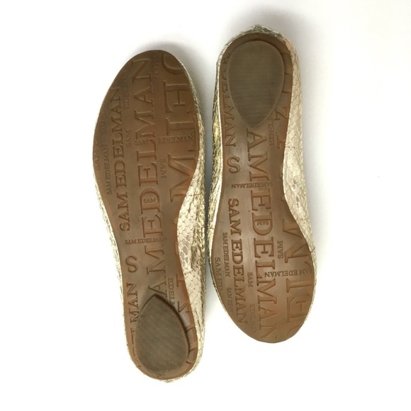Sam Edelman Jeweled Gold Caper S-Caper Flats 7.5 - Picture 7 of 8